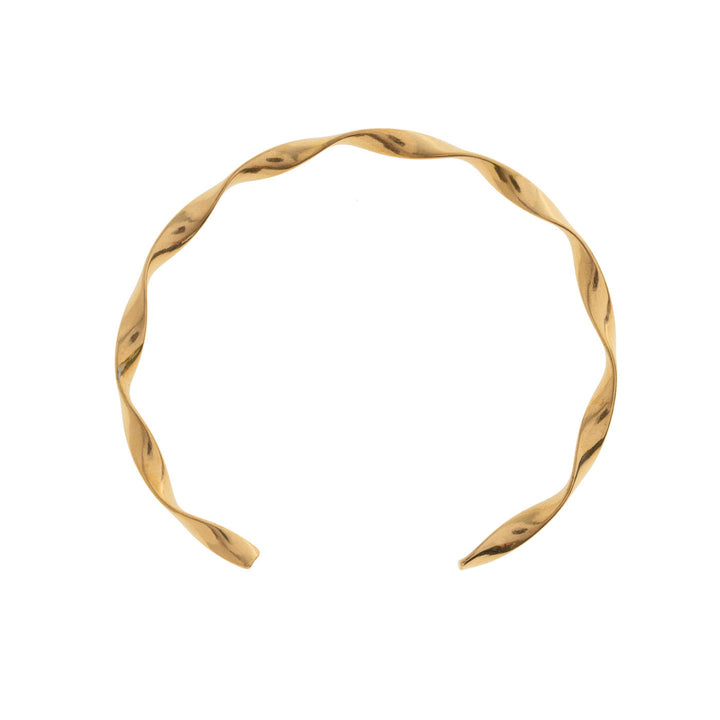 Juni - Golvende Gedraaide Bangle Armband RVS