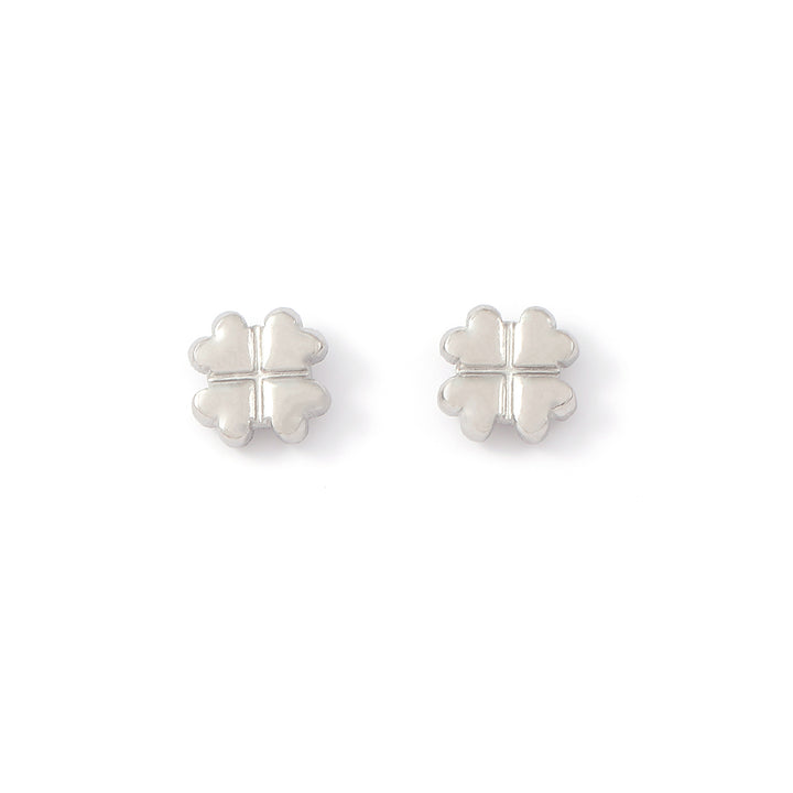 Alexa - Boucles d'oreilles mini clous Clover en acier inoxydable