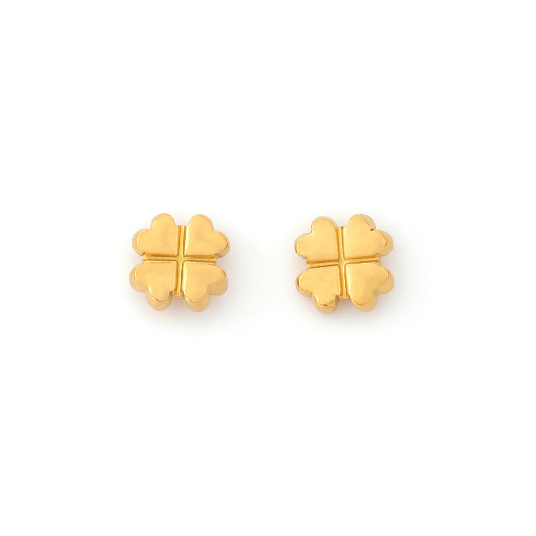 Alexa - Boucles d'oreilles mini clous Clover en acier inoxydable