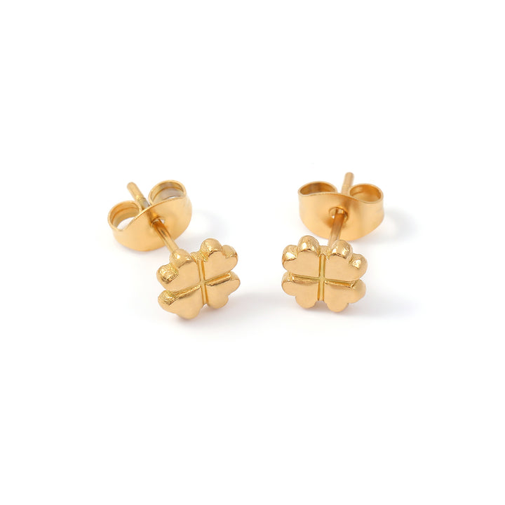 Alexa - Boucles d'oreilles mini clous Clover en acier inoxydable