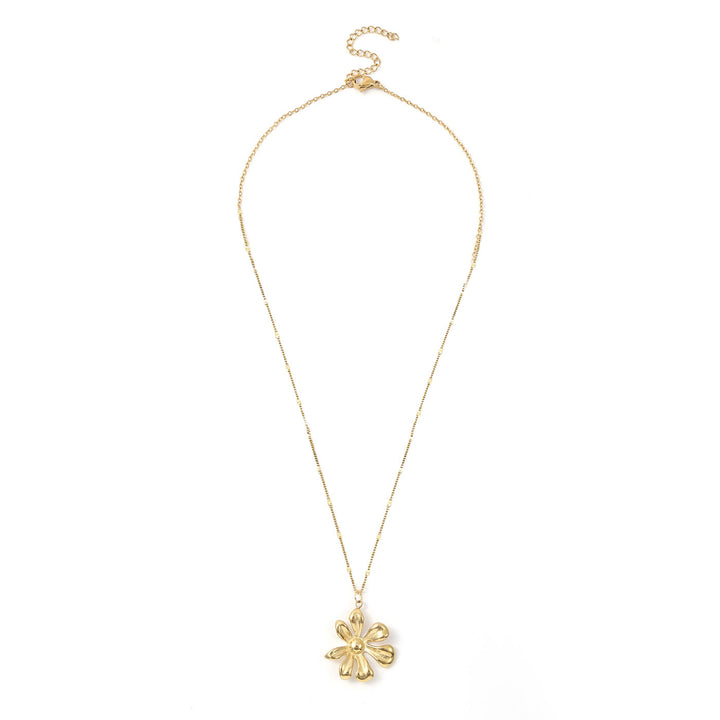 Winry - Irregular Flower Dangling Necklace Goud St