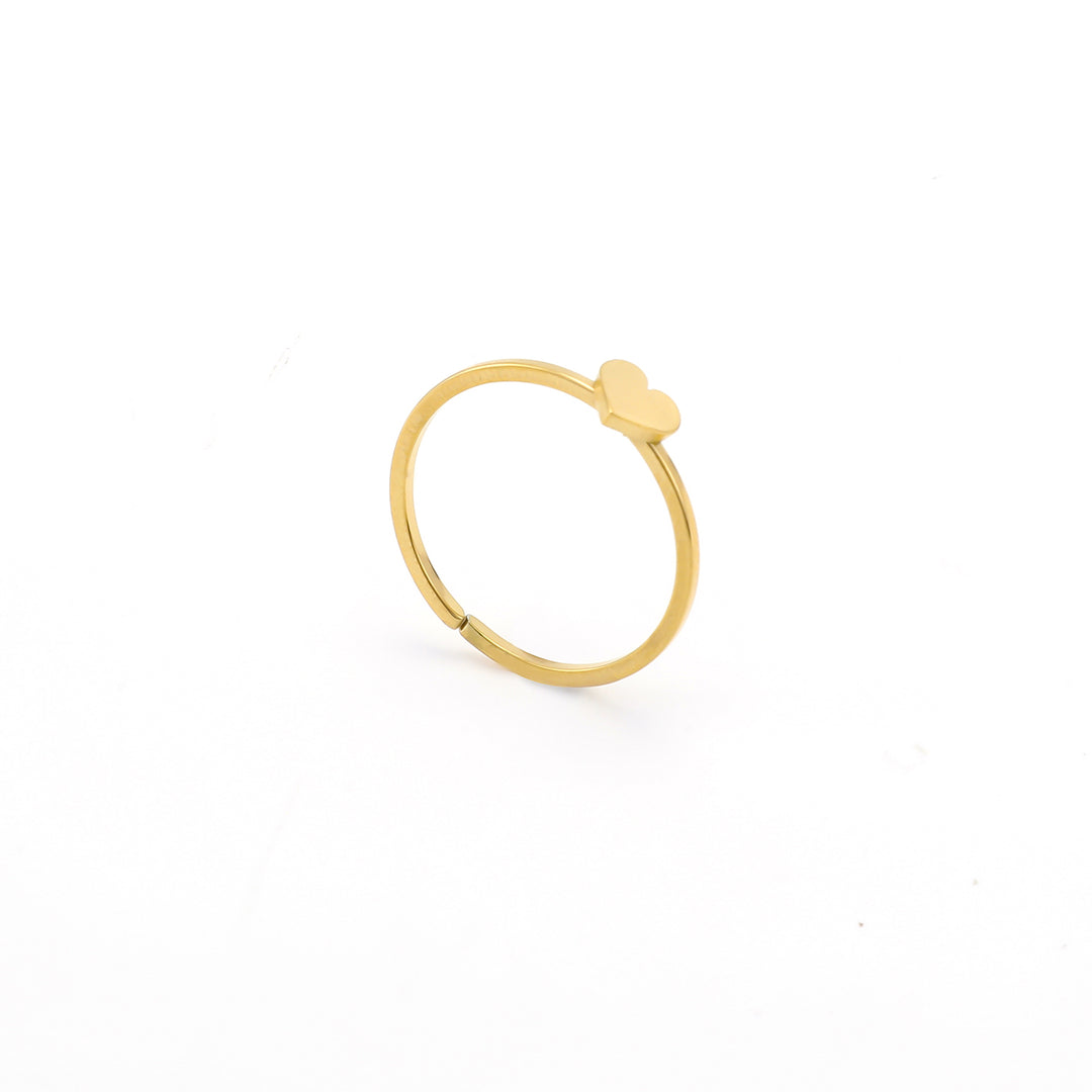 Stina - Delicate Hart Verstelbare Ring RVS